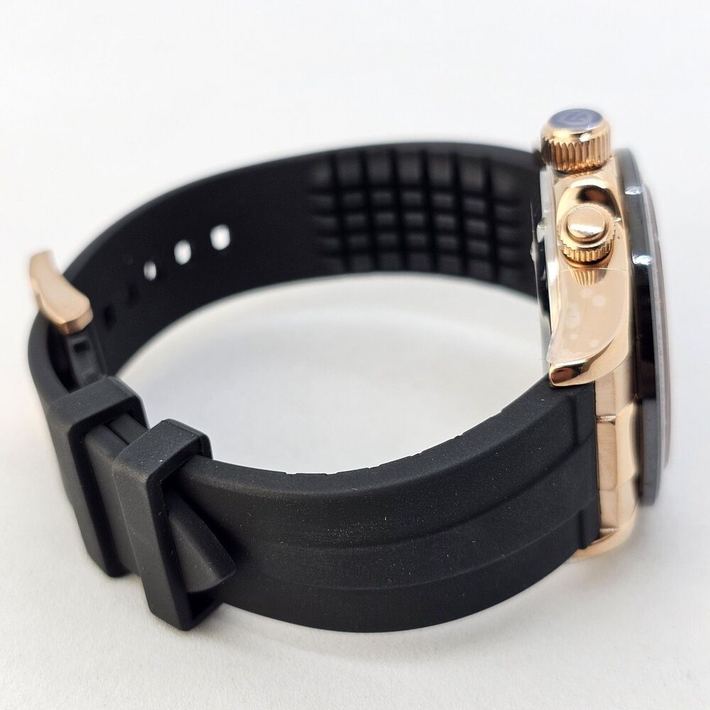 Pagani Design‎ Watch Men's 40MM Gold Dial Black Plastic Red Orange Canvas Bands - Picture 11 of 16